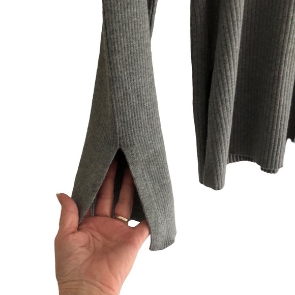 Adyson Parker Gray Knit Johnny Collar Sweater Size Large - Picture 4 of 10